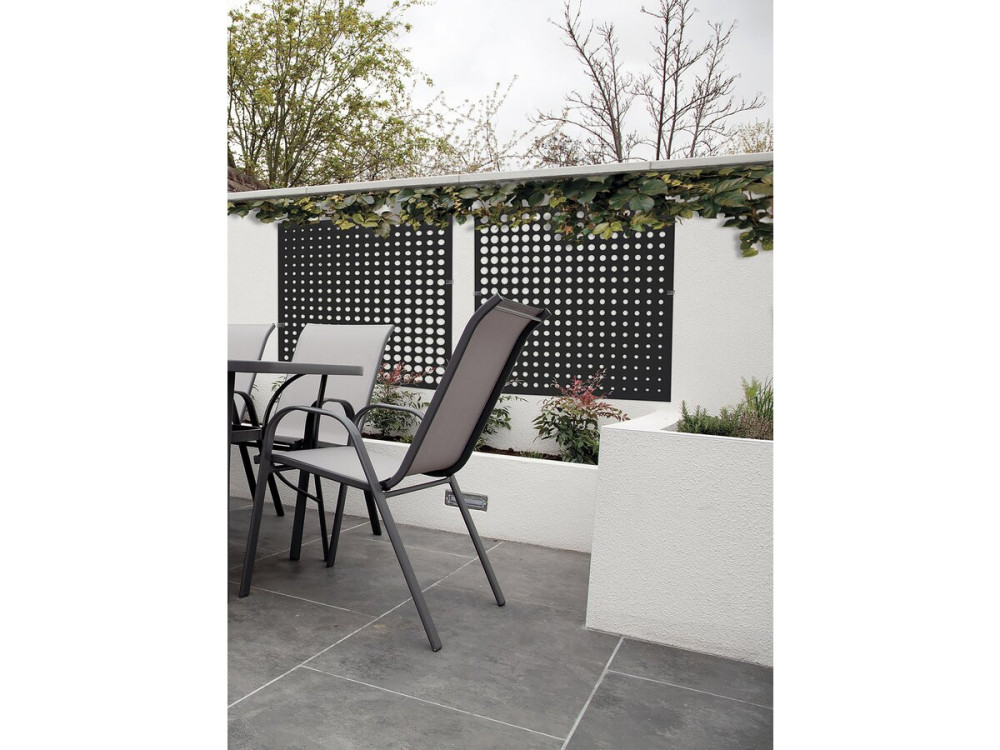 Painel decorativo - "Moon" - Conjunto de 5 - 1.00 x 1.00 m - Cinzento