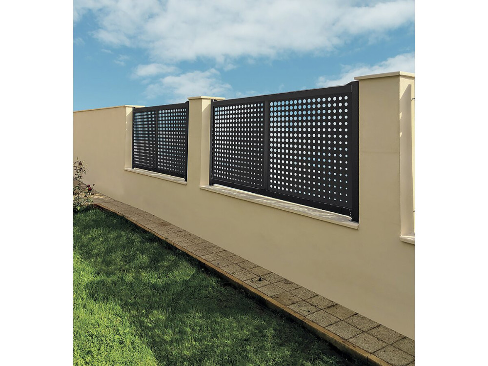 Painel decorativo - "Moon" - Conjunto de 5 - 1.00 x 1.00 m - Cinzento