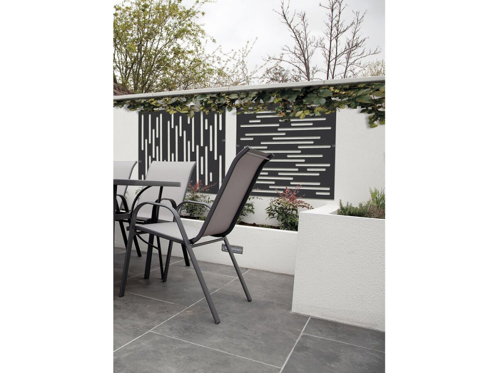 Painel decorativo - "Nautic" - Conjunto de 5 - 1.00 x 1.00 m - Cinzento