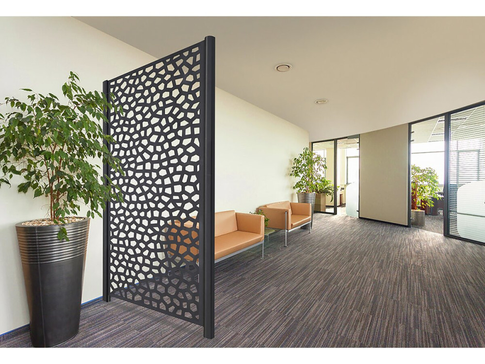 Painel decorativo - "Mosaico" - Conjunto de 5 - 1.00 x 2.00 m - Cinzento