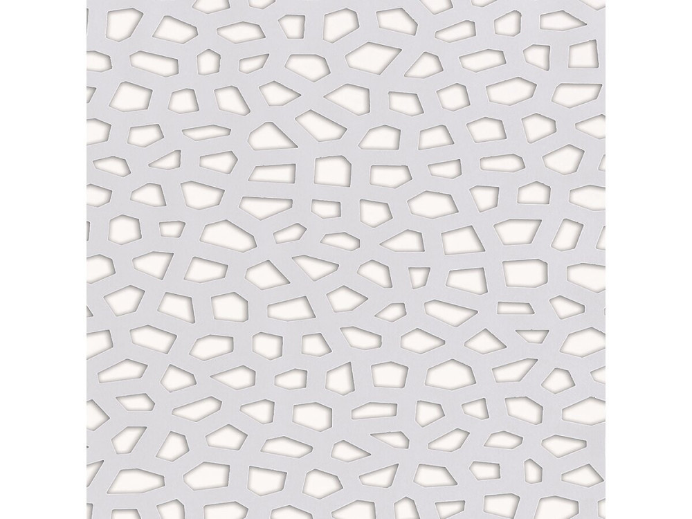 Painel decorativo - "Mosaico" - Conjunto de 5 - 1.00 x 2.00 m - Branco