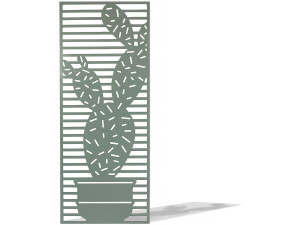 Painel decorativo - "Cactus" - Conjunto de 4 - 0,60 x 1,50 m - Verde