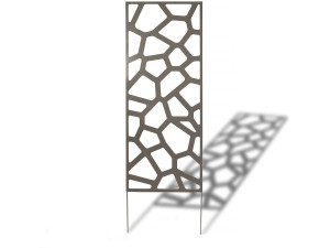 Painel decorativo - "Stone" - Conjunto de 4 - 0,60 x 1,50 m - Taupe