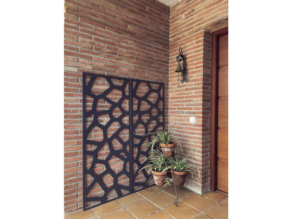 Painel decorativo - "Stone" - Conjunto de 4 - 0,60 x 1,50 m - Taupe