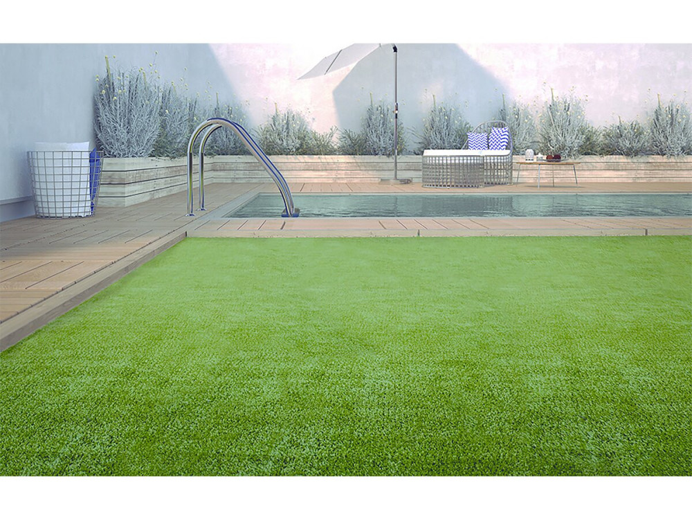 Relva sintética - " Green Lubeck 7 " - 1 x 5 m - 7 mm - Verde