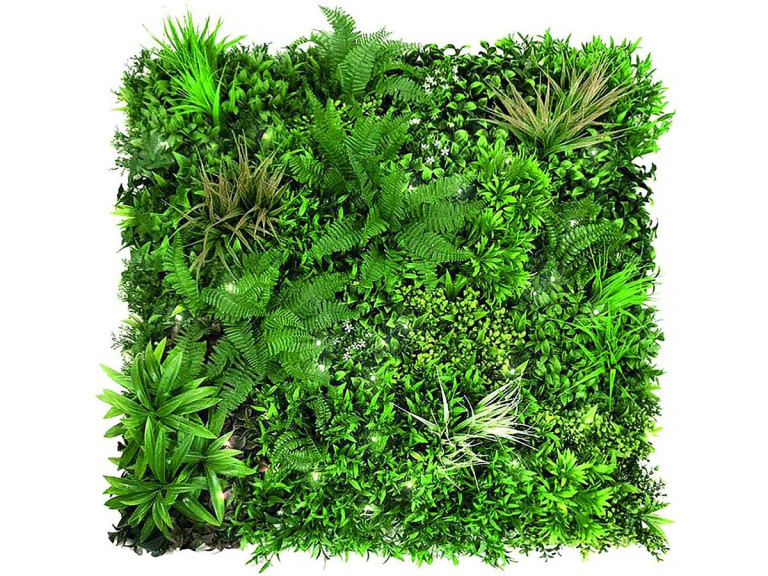 Placa de relva - "Vertical Sauvage Led" - Conjunto de 4 - 1.00 x 1.00 m - Verde