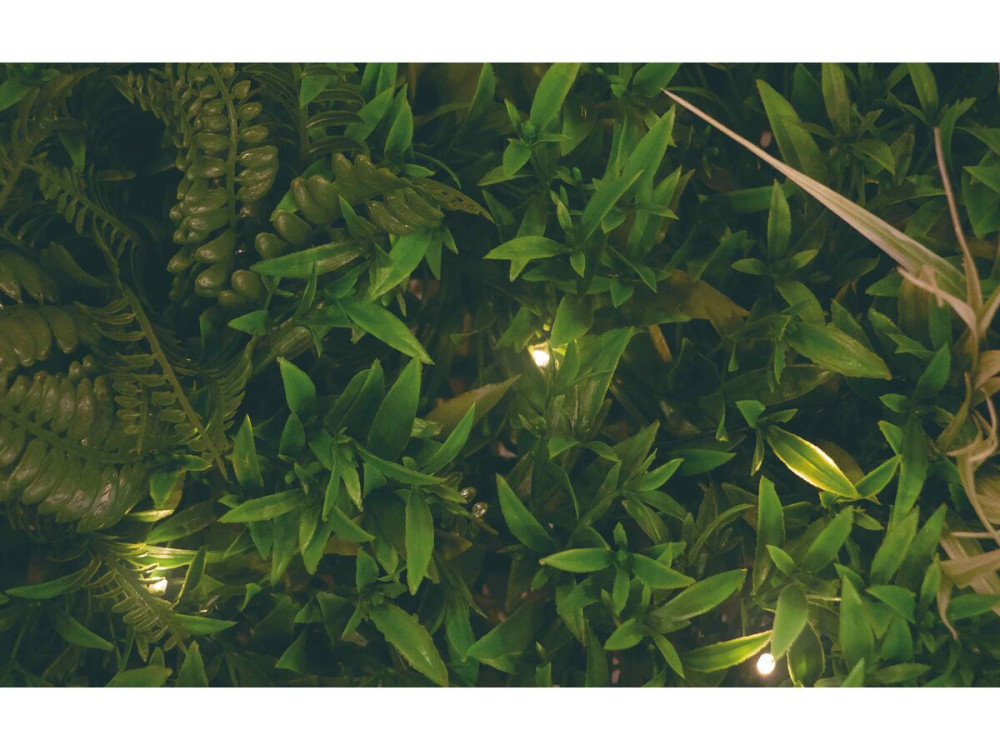 Placa de relva - "Vertical Sauvage Led" - Conjunto de 4 - 1.00 x 1.00 m - Verde
