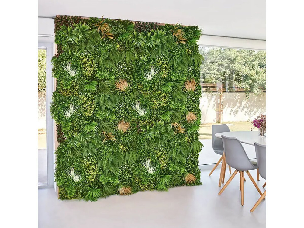 Placa de relva - "Vertical Sauvage Led" - Conjunto de 4 - 1.00 x 1.00 m - Verde