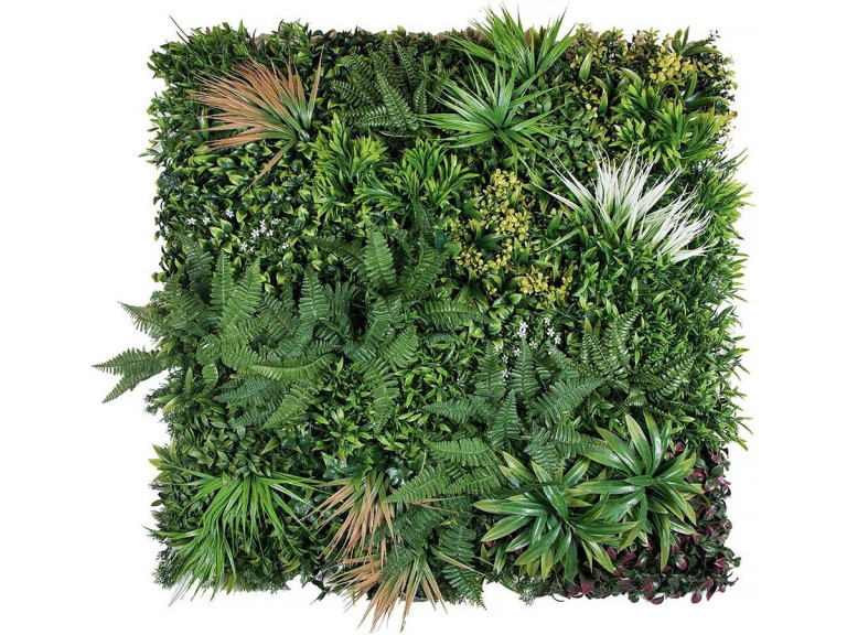 Painel vegetal "Vertical Sauvage" - Conjunto de 4 - 1,00 x 1,00 m - Verde