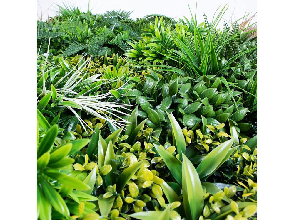 Painel vegetal "Vertical Sauvage" - Conjunto de 4 - 1,00 x 1,00 m - Verde