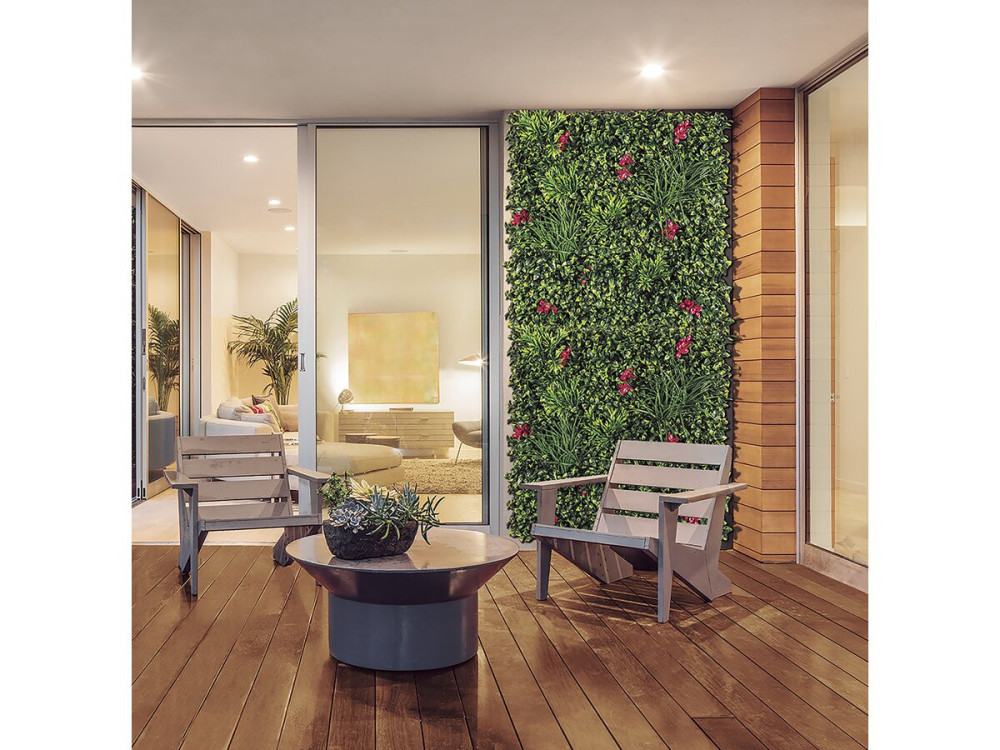 Painel de relva - "Vertical Villa" - Conjunto de 4 - 1,00 x 1,00 m - Verde