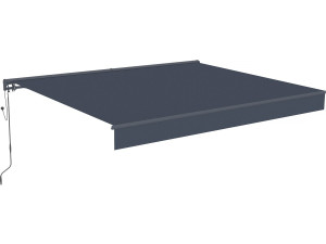 Toldo retrátil motorizado em alumínio "Ombra 4" de 4 x 3 m - Cinzento antracite