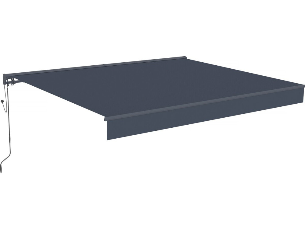 Toldo retrátil motorizado em alumínio "Ombra 4" de 4 x 3 m - Cinzento antracite
