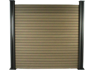 Kit de cerca composta de 8 x 1,6m - Kit de fixação grátis - Marrom