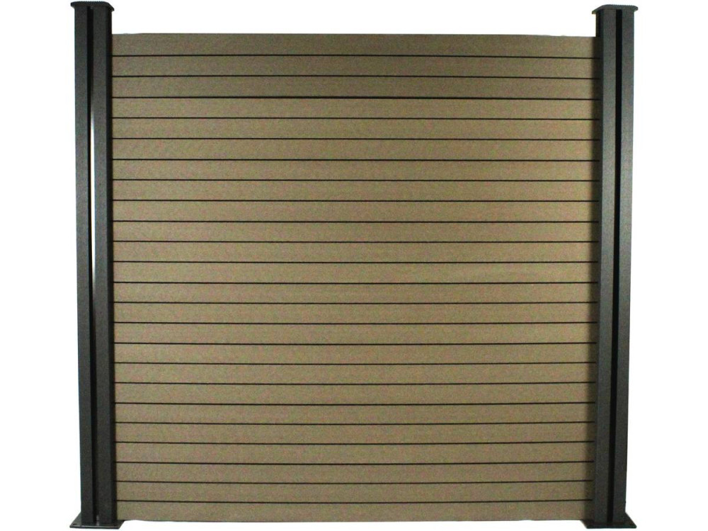 Kit de cerca composta de 8 x 1,6m - Kit de fixação grátis - Marrom