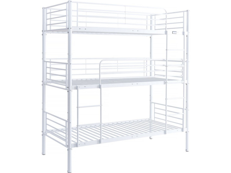 Beliche triplo em metal "Havin" - 90 x 190 cm - Branco