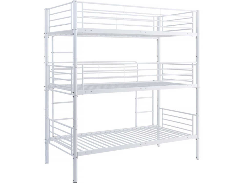 Beliche triplo em metal "Havin" - 90 x 190 cm - Branco