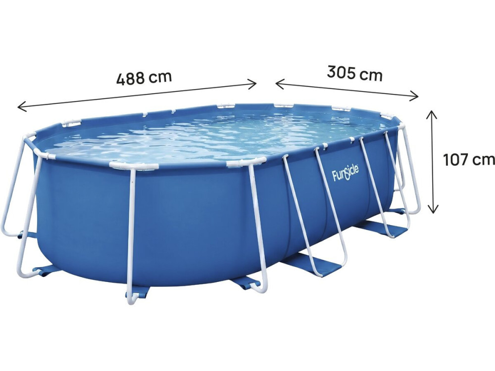 Piscina tubular oval "Tina" - 4,88 x 3,05 x 1,07 m