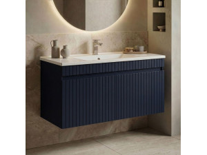 Móvel para lavatório «Tivoli 100» - 100 x 45 x 57 cm - Azul-marinho mate 2