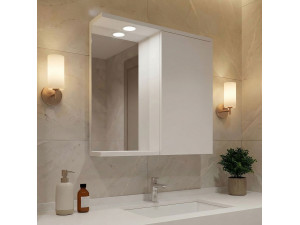 Móvel de casa de banho com espelho «Purus 80» - 75 x 18 x 68 cm - Branco 2