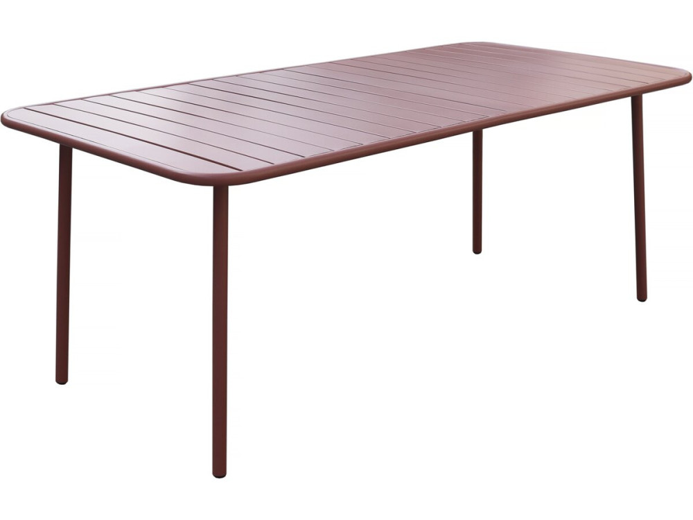 Mesa de jardim em metal "Bilbao" - 180 x 90 x 71 cm - Terracota