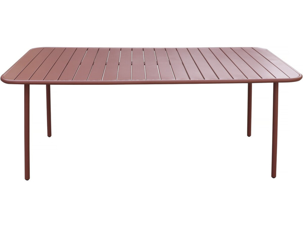 Mesa de jardim em metal "Bilbao" - 180 x 90 x 71 cm - Terracota