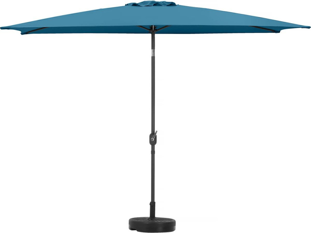 Guarda-sol de jardim "Sol 2" - Retângulo - 2 x 3 m - Azul + Ladrilhos de lastro incluídos