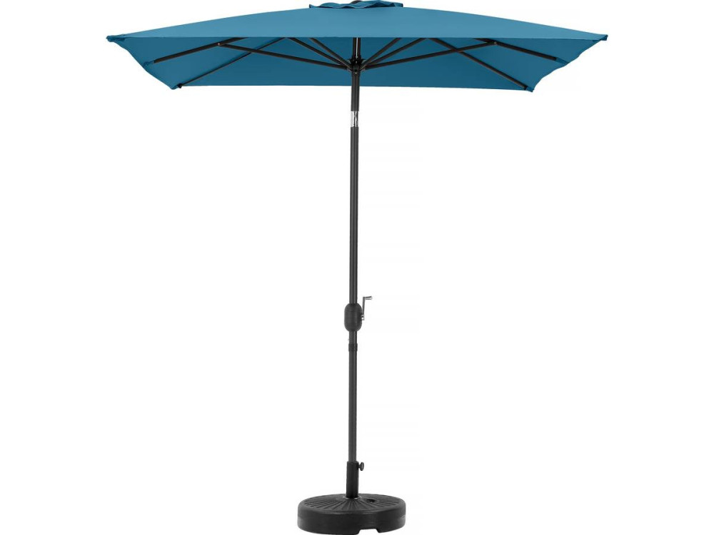 Guarda-sol de jardim "Sol 2" - Retângulo - 2 x 3 m - Azul + Ladrilhos de lastro incluídos