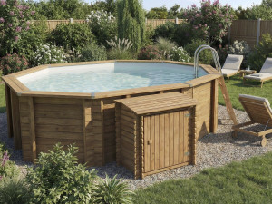 Caixa filtrante de madeira tratada "Keny" para piscina - 120 x 95 x 113 cm 2