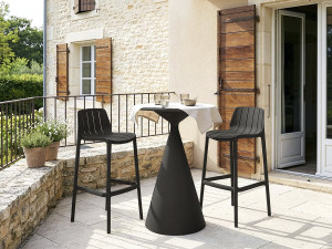 Mesa de jardim bistrô ⌀80 cm "Néora" - Preto 2