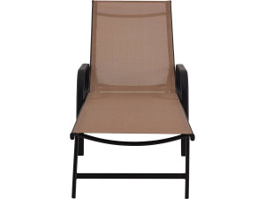 Conjunto de 2 espreguiçadeiras metálicas "Farniente" - Taupe 2