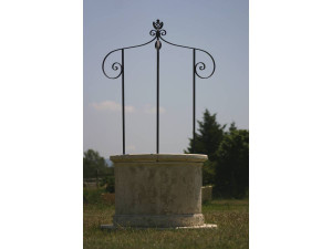 Poço de jardim - diâmetro 120 x 210 cm - Altura do corpo de pedra: 78 cm - Diâmetro interno 77 cm 2
