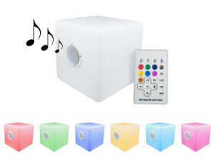 Iluminação LED sonoro Bluetooth para jardim "Cuba 1"  40 x 40 cm
