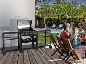 Churrasqueira a gás de cozinha externa - 12 kW - 4 queimadores - Preto 2