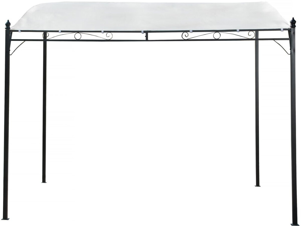 Pérgula metálica inclinada - 3 x 2,5 m - Bege
