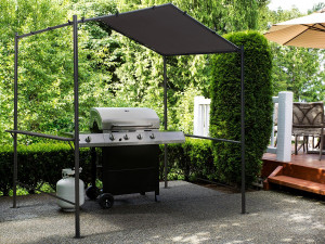 Gazebo pergolado para churrasco - 277 x 149 cm - Antracite - 2