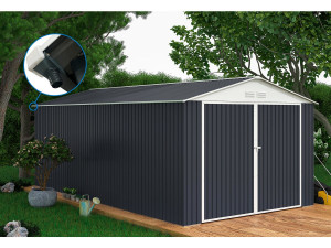 Garagem metálica "Houston" - 18,56m² com calha - Antracite 2