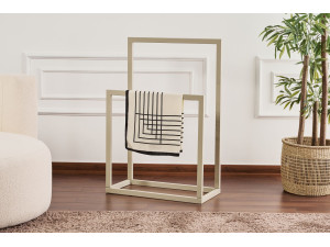 Toalheiro metálico "Gediz" - 25 x 60 x 90 cm - Taupe 2