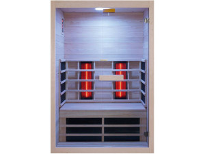 Cabina de sauna de infravermelhos "Venus Vital" - 2 lugares - 128,6 x 907 x 190 cm - Madeira 2