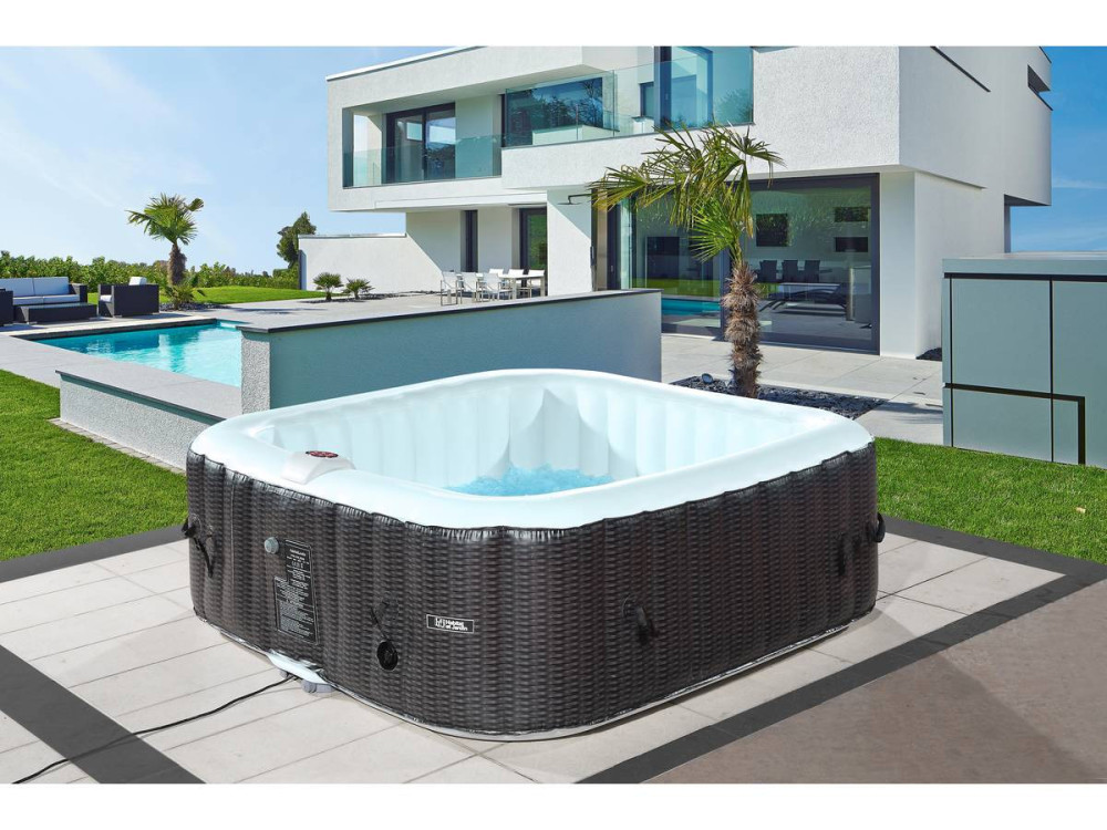 Spa Inflável  "Nice" em PVC - 6 lugares - Marrom/ Creme
