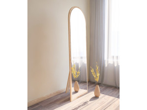 Espelho de madeira "Emma" - 50 x 160 cm - Bege 2