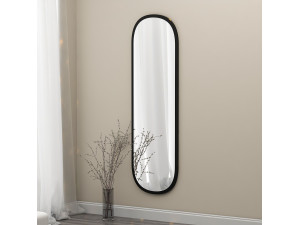 Espelho de madeira "Magnum" - 40 x 120 cm - Preto 2