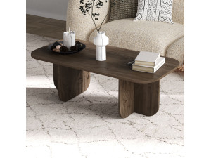 Mesa de centro em madeira "Becaj" - 120 x 60 x 41 cm - Nogueira 2