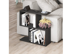 Mesa de centro de madeira "Homemania" - 60 x 20 x 60 cm - Madeira preta 2