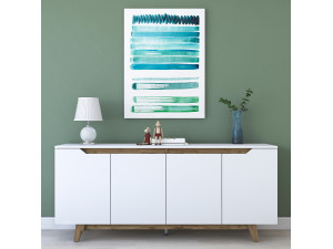 Aparador de madeira "Gondol" - 180 x 45 x 79 cm - Branco 2
