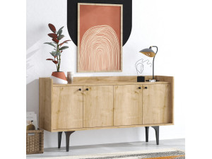 Aparador de madeira "Navi" - 150 x 40 x 80 cm - Bege 2