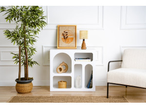 Aparador "Lessa" em madeira - 80 x 37 x 74 cm - Branco 2