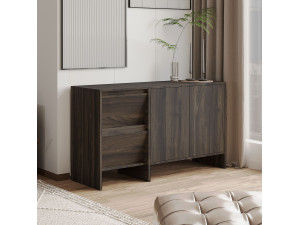 Aparador de madeira Laris 130" - 130 x 44 x 82 cm - Castanho 2