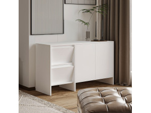 Aparador de madeira Laris 130" - 130 x 44 x 82 cm - Branco 2