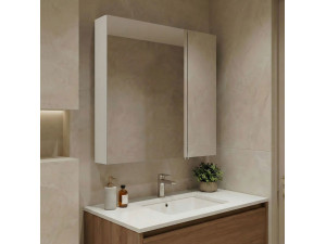 Móvel de casa de banho com espelho «Nuvola 60 v2» - 66 x 16 x 60 cm - Cashmere 2